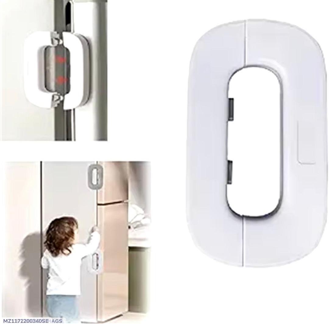 White Drawer Lock for Home Security ABS Plastic