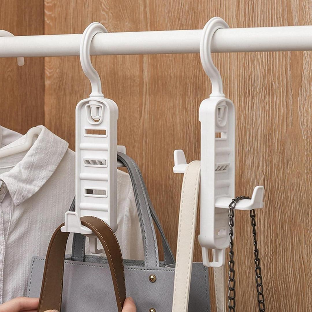 White Wall-Mounted Clothes Hanger for Small Homes