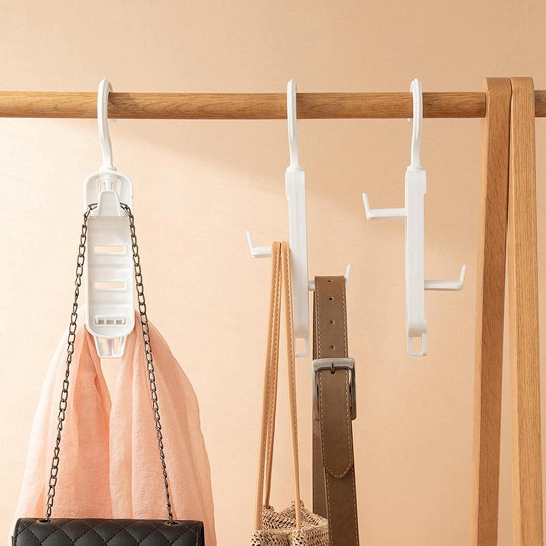 White Wall-Mounted Clothes Hanger for Small Homes