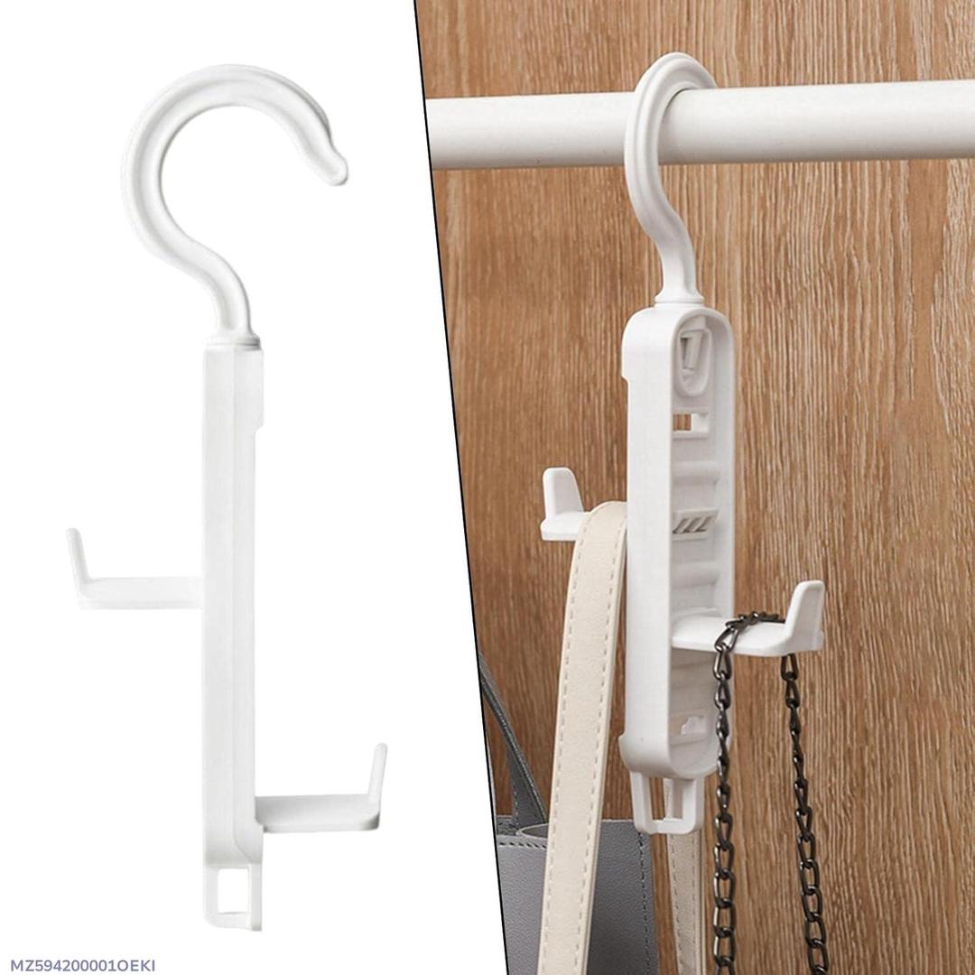 White Wall-Mounted Clothes Hanger for Small Homes