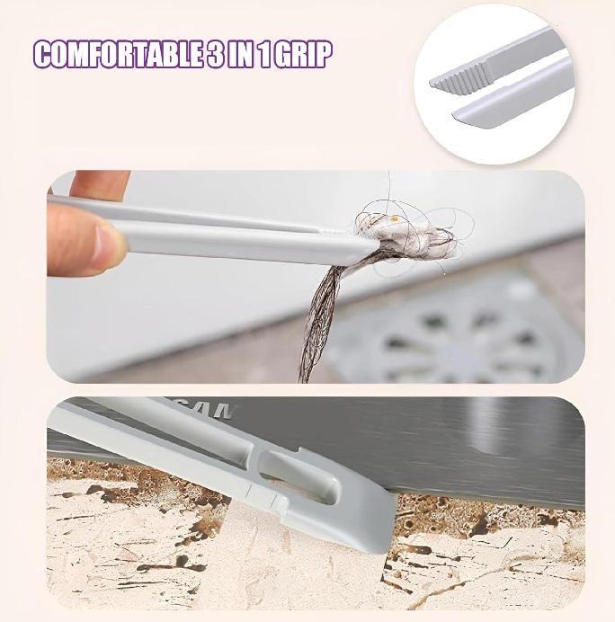Rotatable Bathroom Cleaning Brush with Flexible Bristles