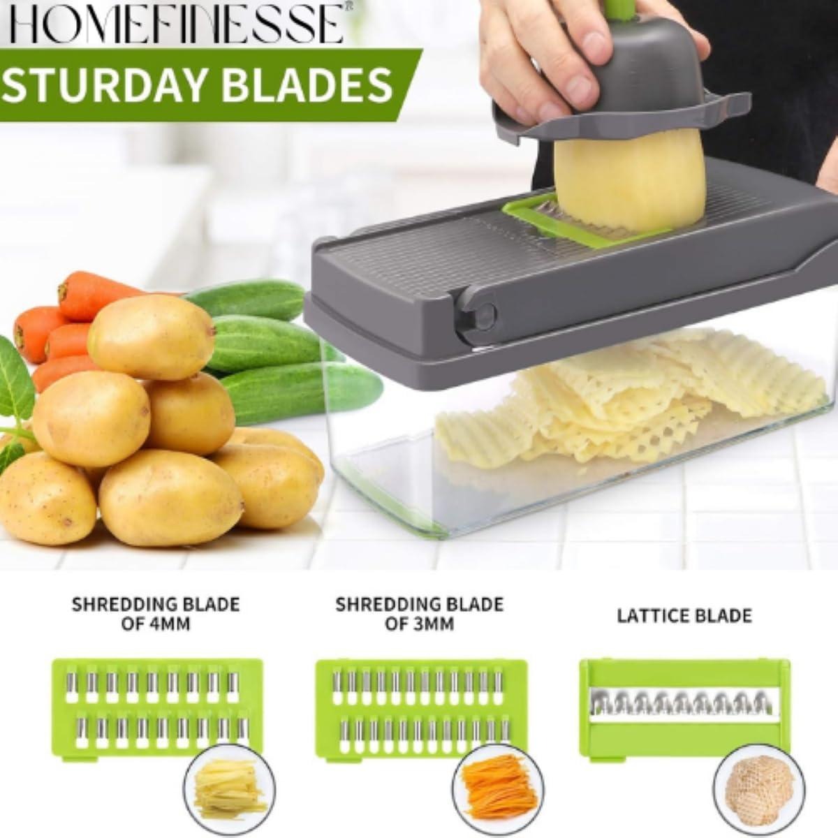 16 IN1 Mandoline Slicer Veggie Food Chopper Vegetable