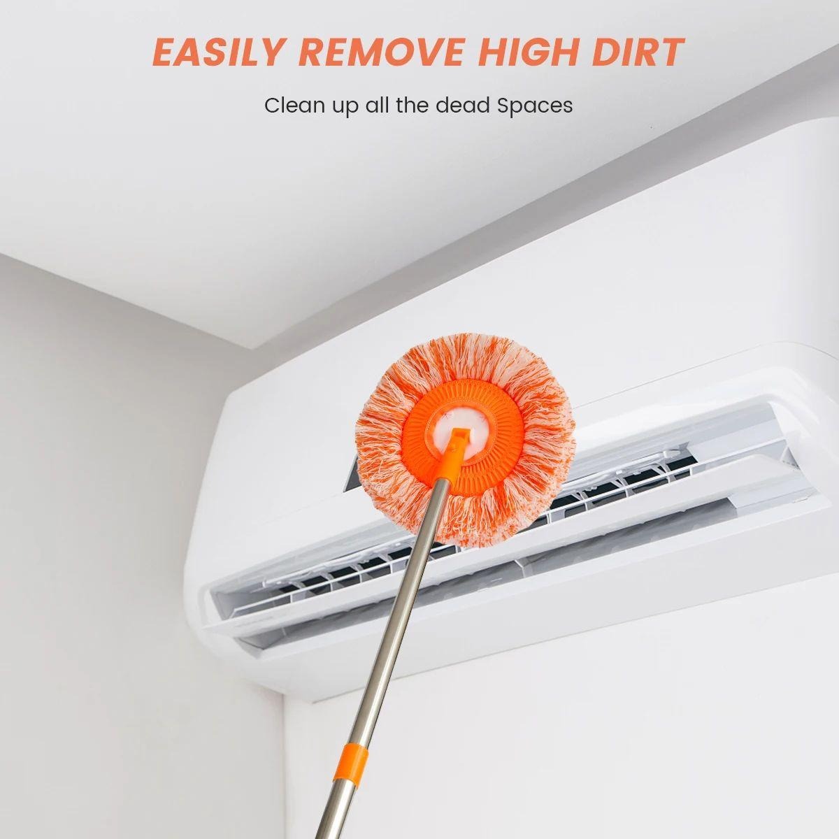 1 PC 360°Rotatable Mop Round Microfiber Dust Mops Cleaning Tools for Household Floor Wall Window