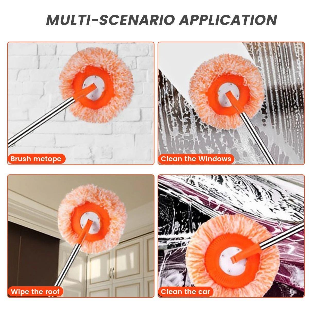 1 PC 360°Rotatable Mop Round Microfiber Dust Mops Cleaning Tools for Household Floor Wall Window