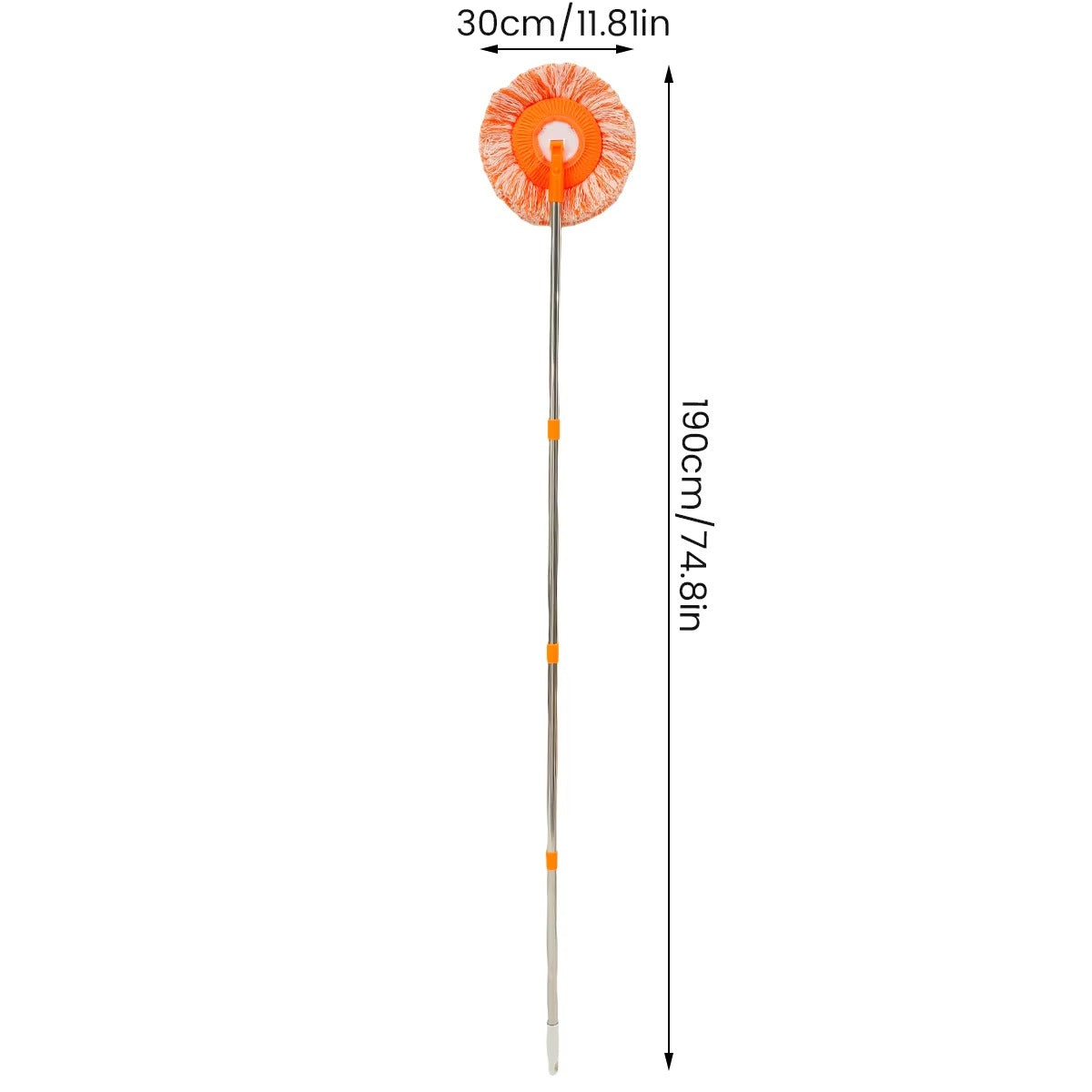 1 PC 360°Rotatable Mop Round Microfiber Dust Mops Cleaning Tools for Household Floor Wall Window