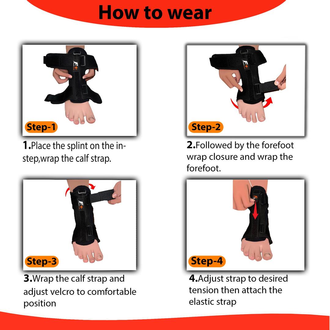Ankle Injury Support Brace with 80-100 Pads