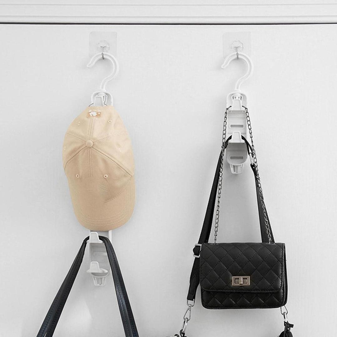 White Wall-Mounted Clothes Hanger for Small Homes