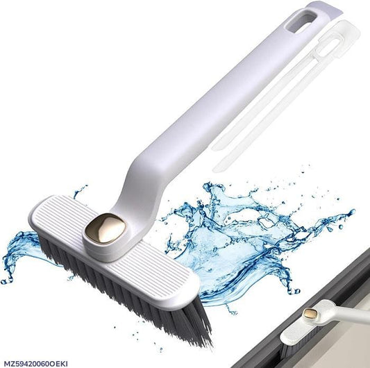 Rotatable Bathroom Cleaning Brush with Flexible Bristles