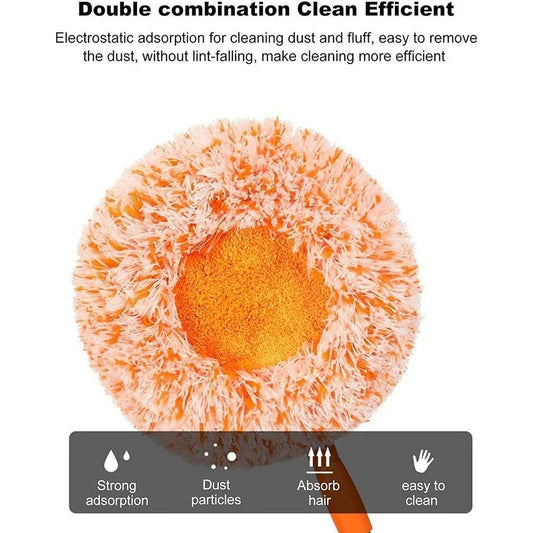 1 PC 360°Rotatable Mop Round Microfiber Dust Mops Cleaning Tools for Household Floor Wall Window