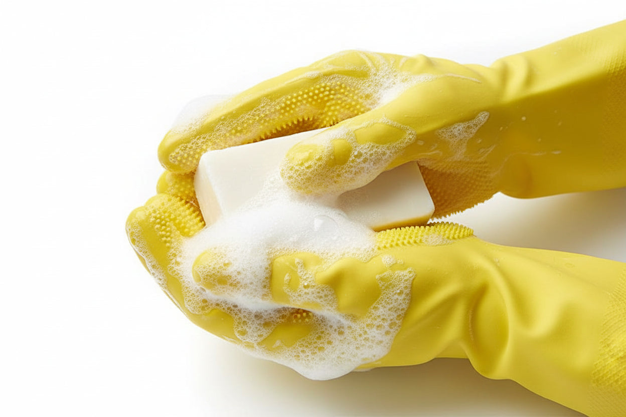 Silicone Dish Washing Gloves Multicolor Heat Resistant